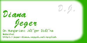 diana jeger business card